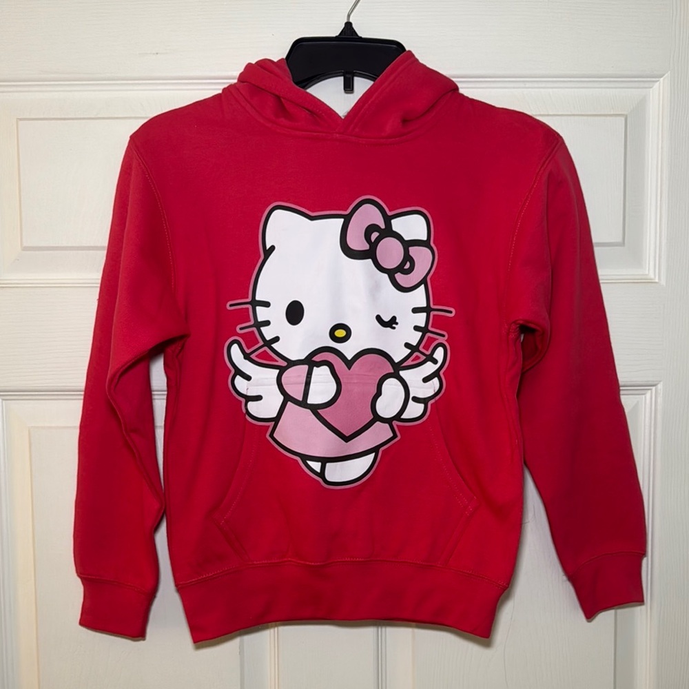 Hello Kitty hot pink Hoodie with Signature Design
